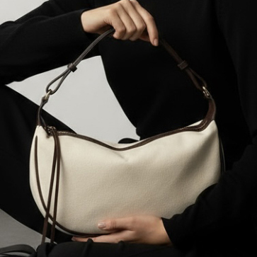 کیف کتان کرم