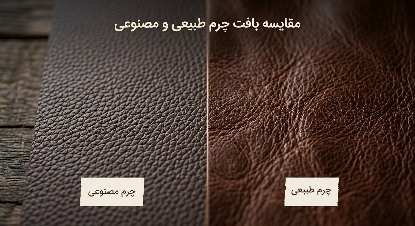 تفاوت بافت چرم طبیعی و چرم مصنوعی