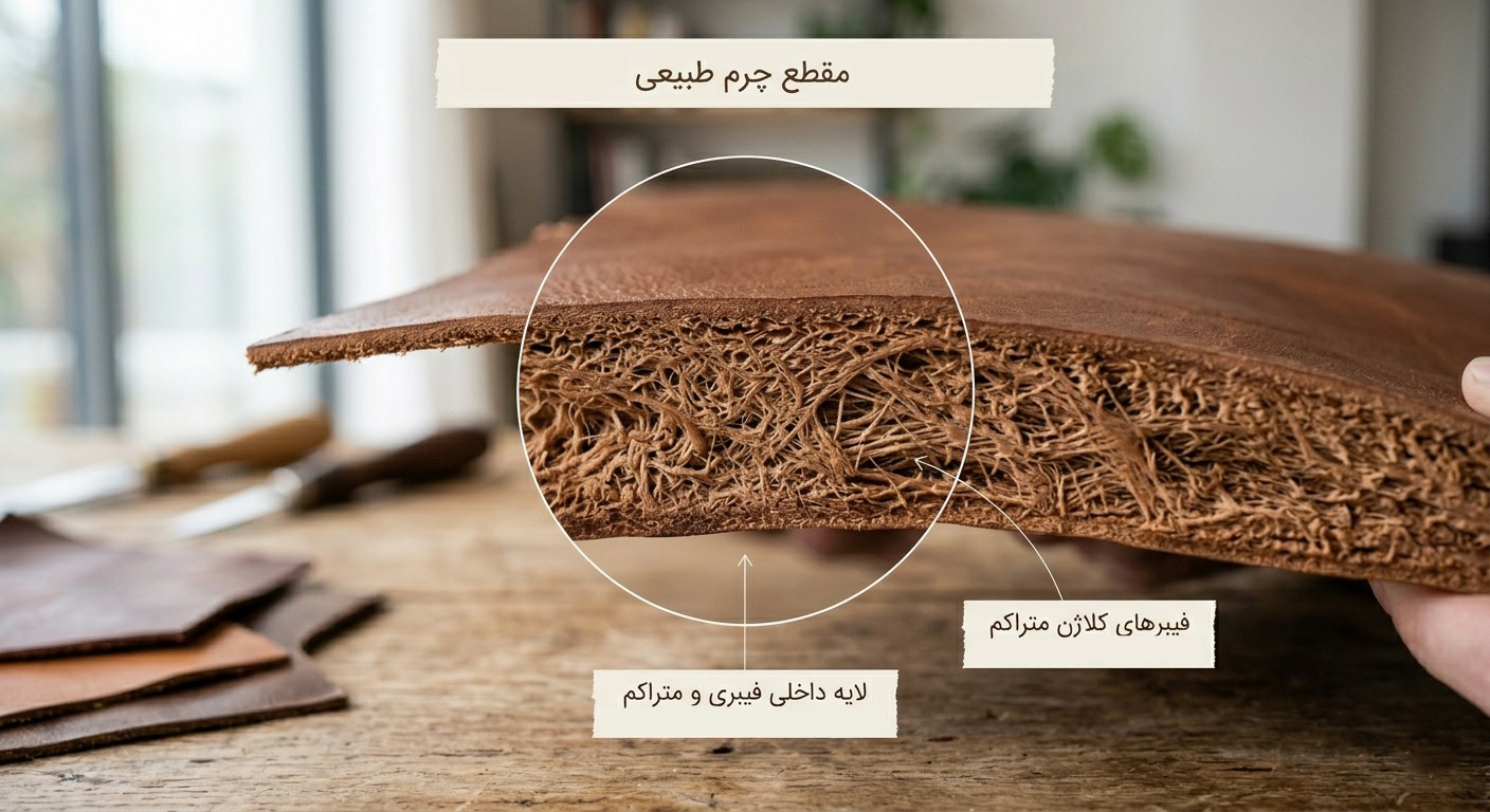 بافت داخلی چرم طبیعی