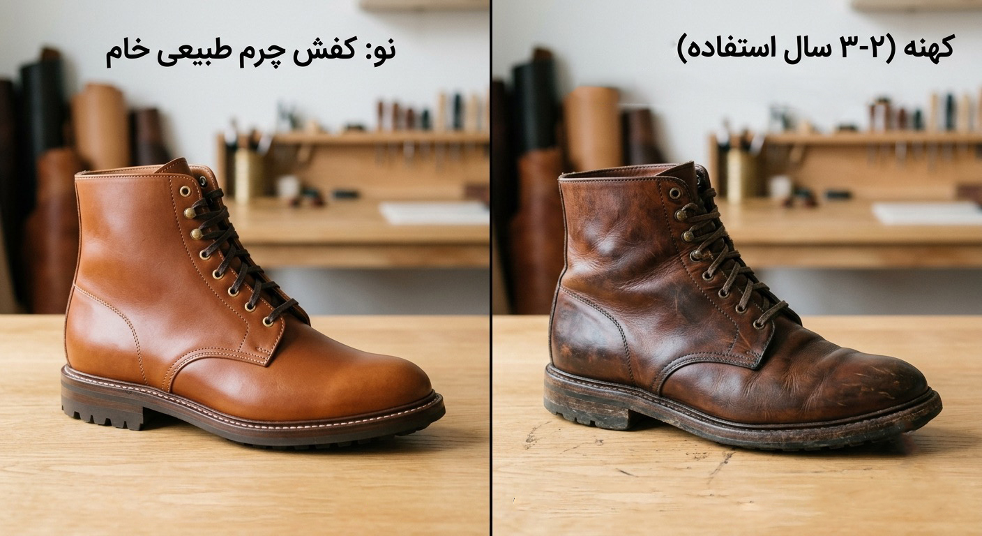 دوام کفش چرم طبیعی در طول زمان